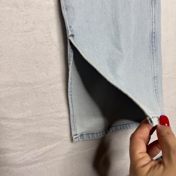 Abercrombie & Fitch 90s Ultra High Rise Straight Vent Hem Jeans Size 33S - Picture 3 of 7